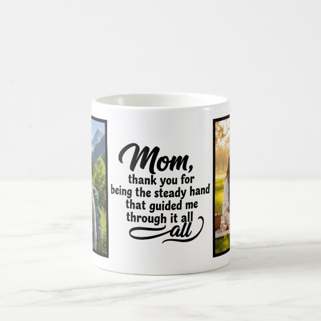 Caneca De Café Mão Firme Da Mamãe Me Guiou Roteiro 2 Foto (Centro)