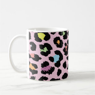 Caneca De Café mão-leopardo-selvagem, colorido, exótica, puxada r