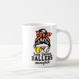 Caneca De Café Mão Mensageira Mãe De Ambos Beisebol Softball Ocup