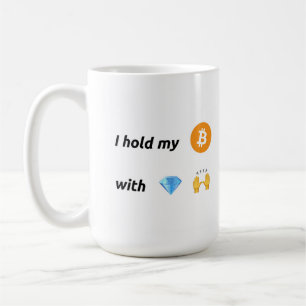Caneca De Café Mãos de Bitmoedas Diamond