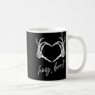 Caneca De Café Mãos de Esqueleto Coração Ei Boo Piada de Hallowee