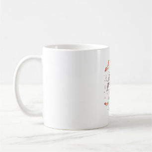 Caneca De Café Mãos de Esqueleto de Halloween Coração, Morcegos &