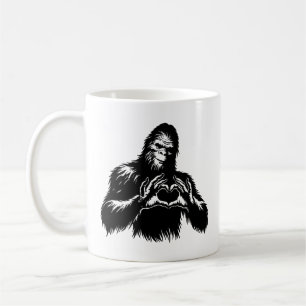 Caneca De Café Mãos do Coração Bigfoot