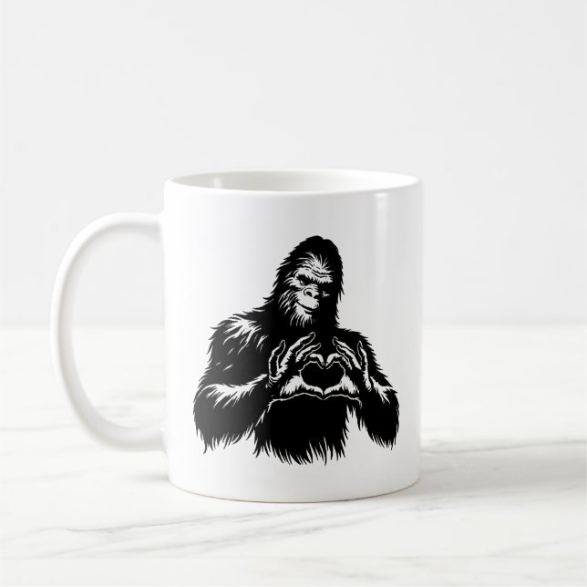 Caneca De Café Mãos do Coração Bigfoot (Esquerda)