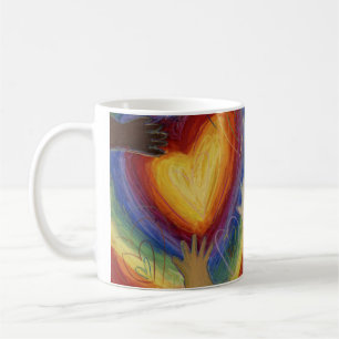 Caneca De Café Mãos e Diversidade Cardíaca Adoram Mug de Café