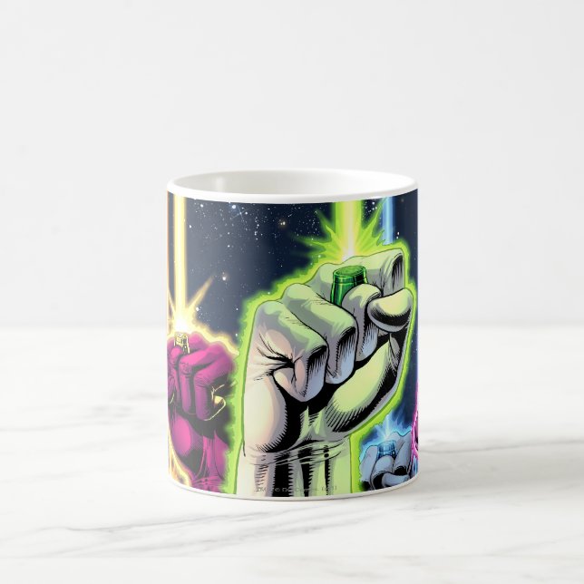 Caneca De Café Mãos no ar com anéis - Cor (Centro)