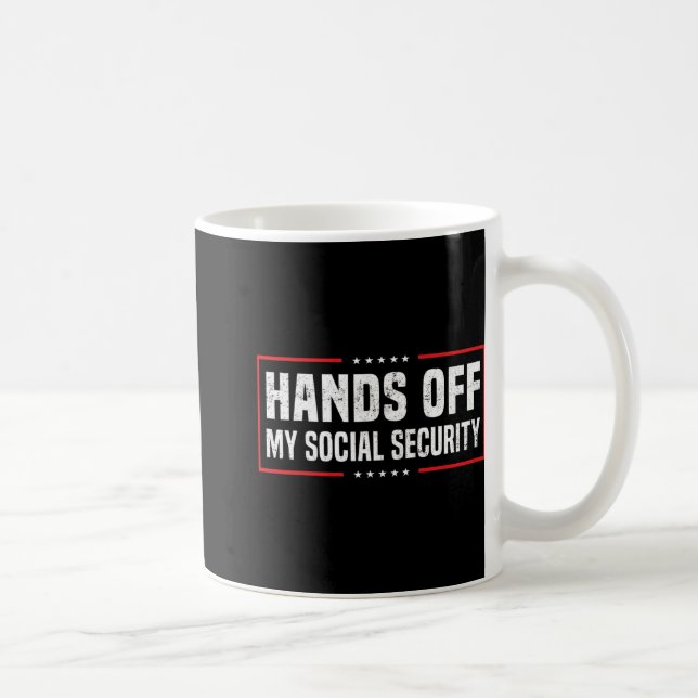 Caneca De Café Mãos Para Fora Da Minha Segurança Social (Direita)