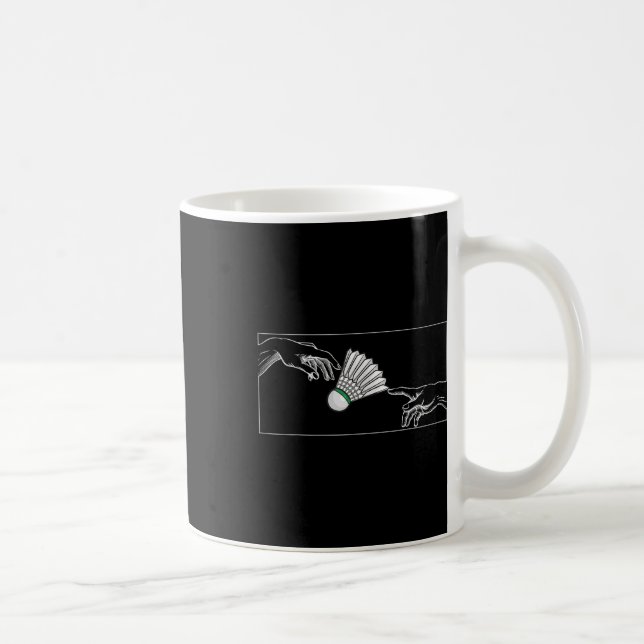 Caneca De Café Mãos Para Os Jogadores De Badminton Para Badminto (Direita)