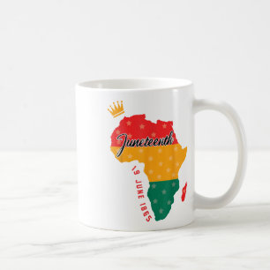 Caneca De Café Mapa Africano de Libertação da Bandeira da Rainha