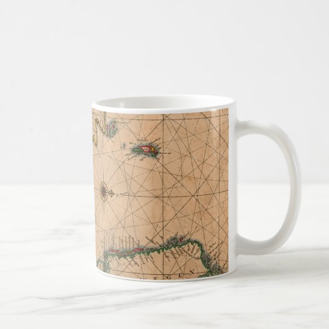 Caneca De Café Mapa antigo antigo inspirado (1) (Direita)