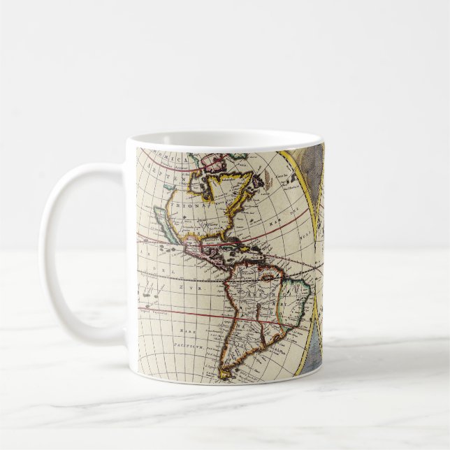 Caneca De Café Mapa antigo antigo inspirado (4) (Esquerda)