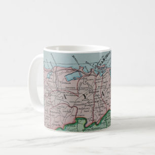 Caneca De Café Mapa Antigo de Bayamon Porto Rico