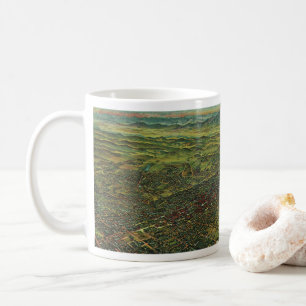 Caneca De Café Mapa Antigo de Los Angeles, Califórnia e Rio