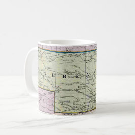 Caneca De Café Mapa Antigo de Nebraska