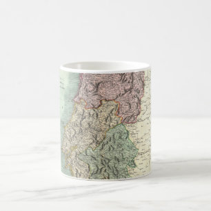 Caneca De Café Mapa Antigo de Portugal (1801)