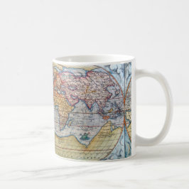 Caneca De Café Mapa Antigo Do Mundo