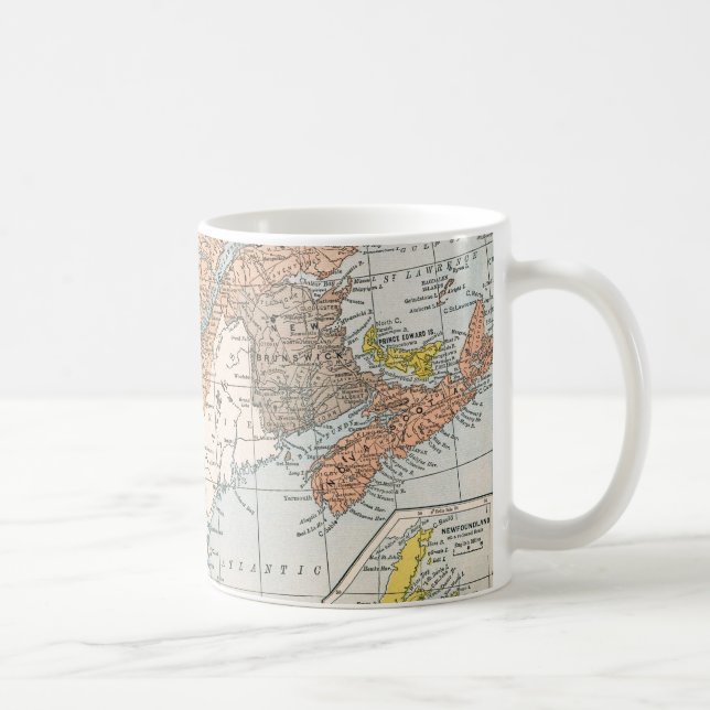 CANECA DE CAFÉ MAPA: CANADÁ ORIENTAL (Direita)