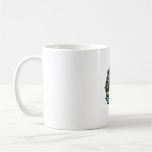 Caneca De Café Mapa Cartografia Gato Design Engraçado Amante de G