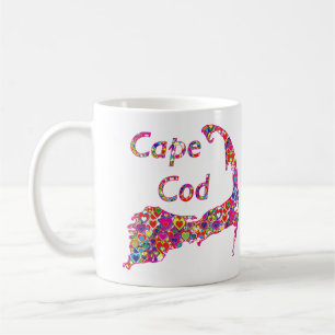 Caneca De Café Mapa Coração-Enchido dinâmico colorido de Cape 