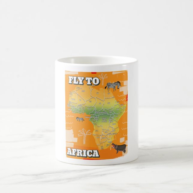 Caneca De Café Mapa da África (Centro)