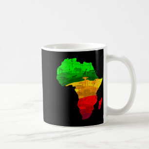 Caneca De Café Mapa da áfrica orgulhoso verde amarelo vermelho or