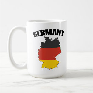 Caneca De Café Mapa da Alemanha - Bandeira Alemã - Viagem de Alem