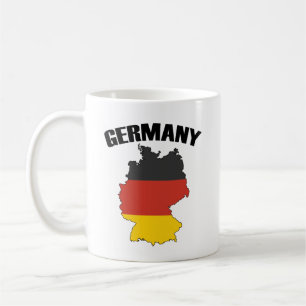 Caneca De Café Mapa da Alemanha - Bandeira Alemã - Viagem de Alem