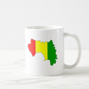 Caneca De Café Mapa da bandeira da Guiné