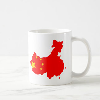 Caneca De Café Mapa da bandeira de China