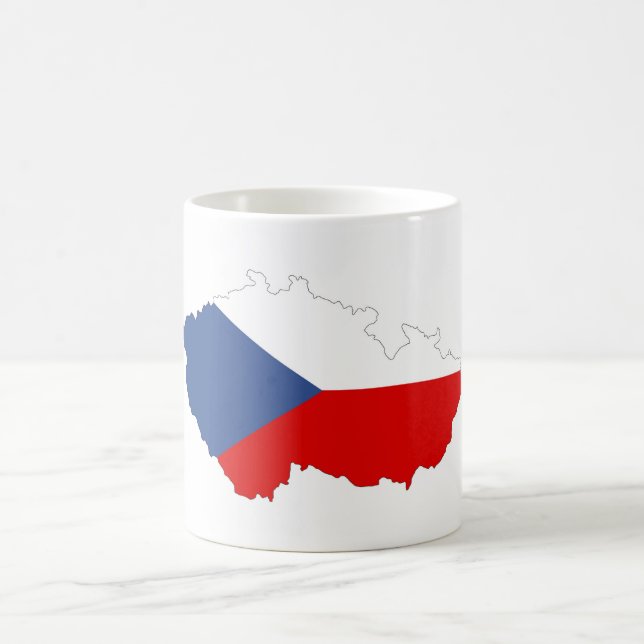 Caneca De Café mapa da bandeira de país da república checa (Centro)