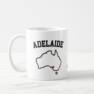Caneca De Café Mapa da cidade de Adelaide - Ano Personalizado