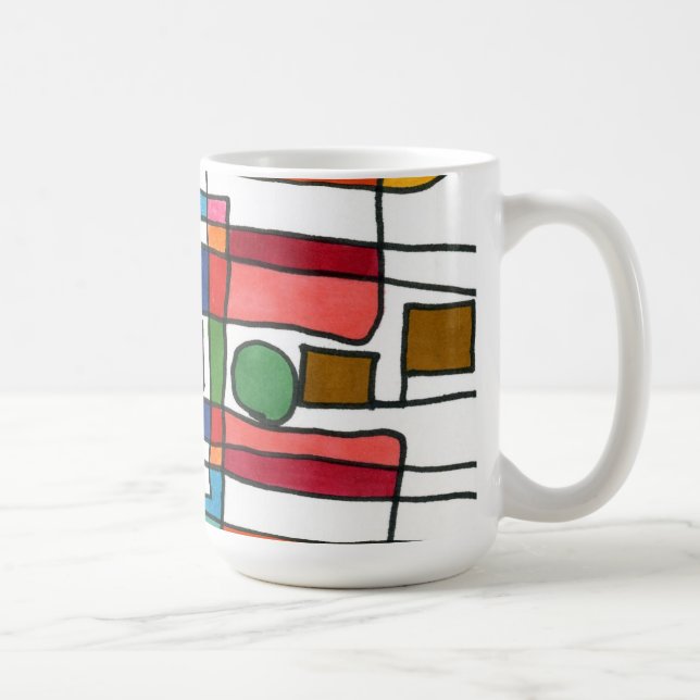 Caneca De Café "Mapa da cidade" - Mug de design abstrato (Direita)