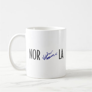 Caneca De Café Mapa da Costa do Lago Norris Tennessee Tipografia