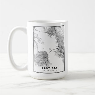 Caneca De Café Mapa da East Bay