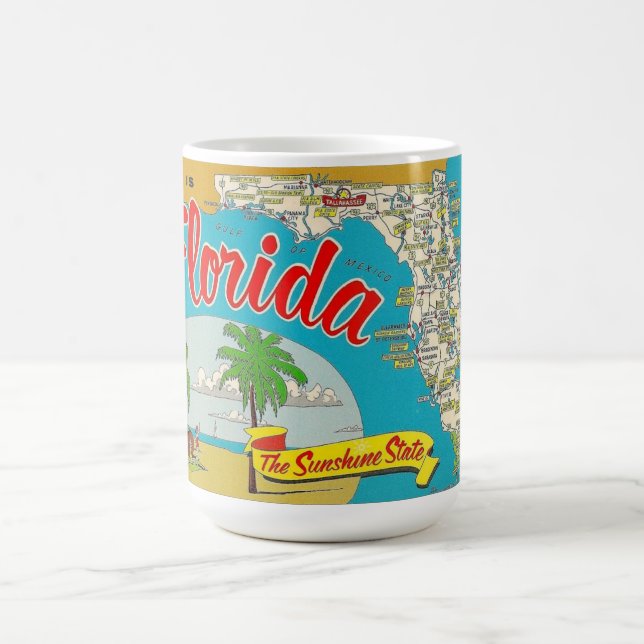 Caneca De Café Mapa da Flórida (Centro)