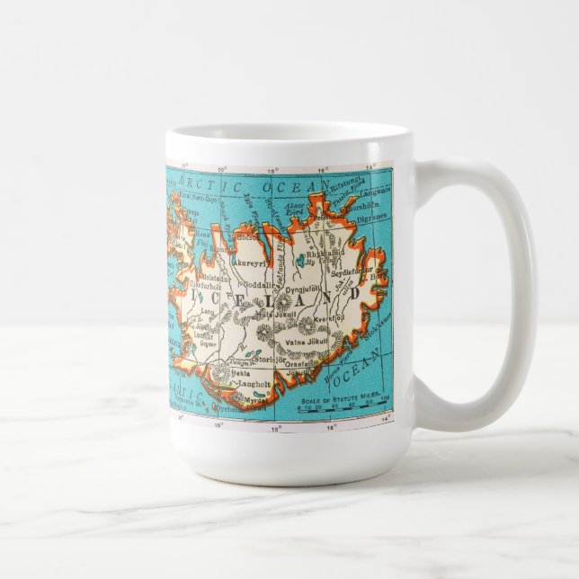 Caneca De Café Mapa da ICELAND Mug (Direita)