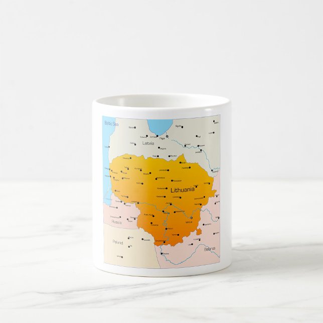 Caneca De Café Mapa Da Lituânia (Criador carregado)