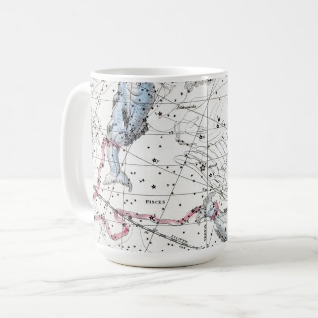 Caneca De Café Mapa da placa XXII das constelações (Frente Esquerda)