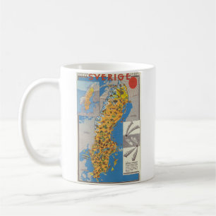 Caneca De Café Mapa da Suécia