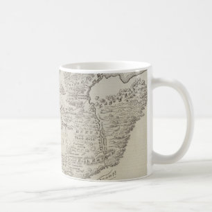 Caneca De Café Mapa da terra entre Auckland & rio de Waikato