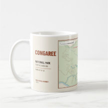 Mapa da Trilha do Parque Nacional Congaree em Cane