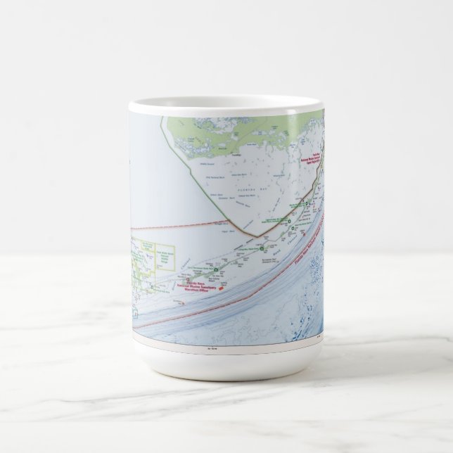 Caneca De Café Mapa das chaves de Florida (Centro)