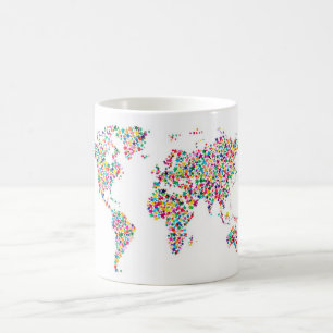 Caneca De Café Mapa das Estrelas do Mapa Mundial