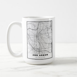 Caneca De Café Mapa de Ann Arbor
