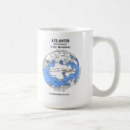 Caneca De Café Mapa de Atlântida - Ambos Hemisférios - Mug Clássi