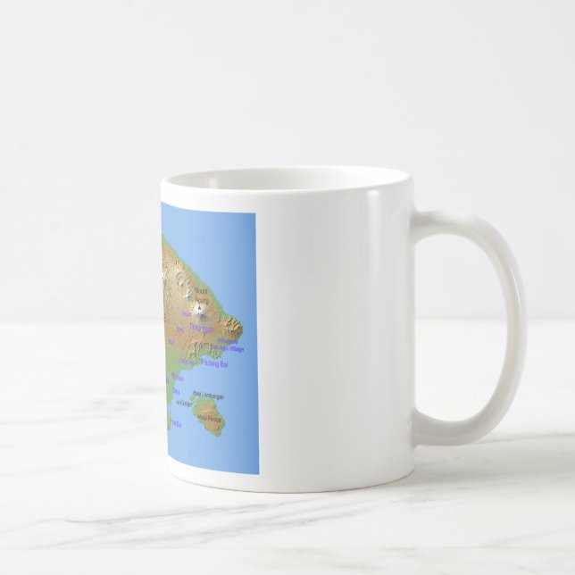 Caneca De Café Mapa de Bali Holliday (Direita)