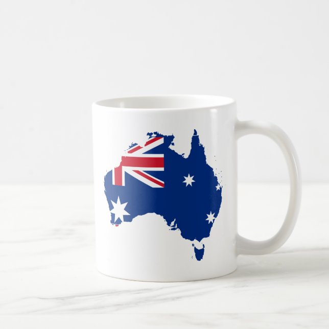 Caneca De Café mapa de bandeira austrália (Direita)