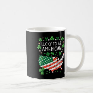 Caneca De Café Mapa de Bandeiras do Shamrock American Clover