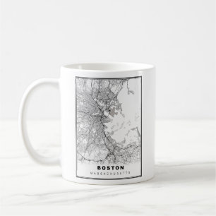 Caneca De Café Mapa de Boston