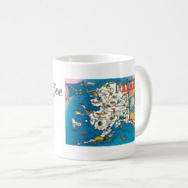 Caneca De Café Mapa de Café do Alasca